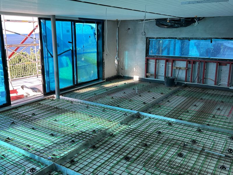 In-slab hydronic heating installation photo 3